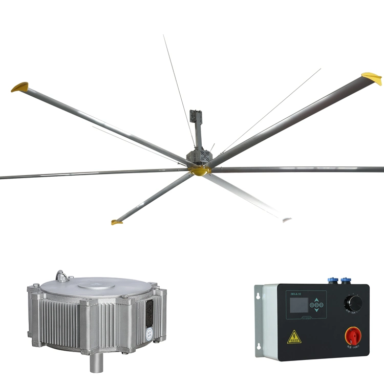 Big Ceiling Fan Industrial Ventilation Hvls Fan for Public and Commercial Site with Pmsm Motor