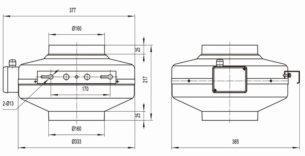 Big Air Flow Fan Industrial Fan Exhaust Ventilation Duct Fan for Home