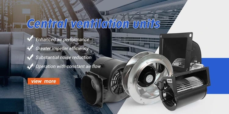 175mm DC 24V 48V External Rotor Motor BLDC Backward Curved Centrifugal Fan for Ventilation Equipments, Air Purifier