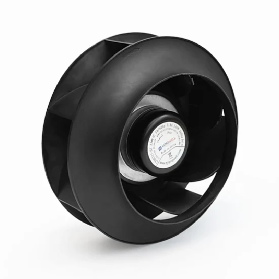 175mm DC 24V 48V Motor de rotor externo BLDC Ventilador centrífugo curvado hacia atrás para equipos de ventilación, purificador de aire